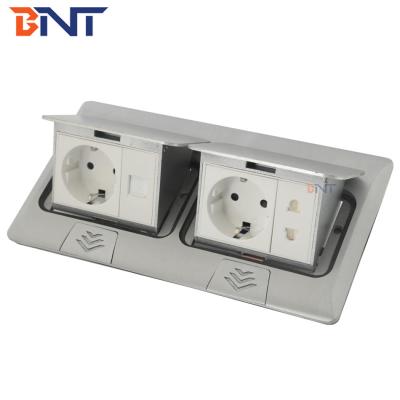 China dual EU plug connector pop up floor socket box for sale