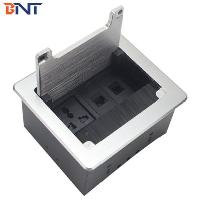 China New design silver color flush mount desktop brush socket for conference table for sale