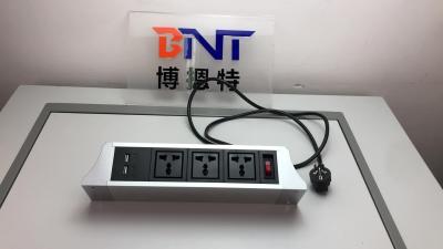 China Furniture under table power socket with double usb charger for office power data solution for sale