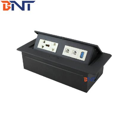 China penumatic desktop pop up box hidden table socket tabletop power socket for sale