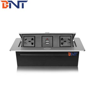 China FCC approve office furniture used modular pop up type desk plug socket with media interface for sale