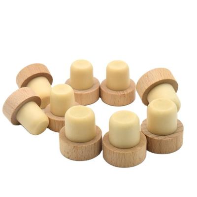 China Bottle Stopper T Shaped Wine Cork Reusable Wooden Cord Lid Rubber Screw Cap Glass Lid for sale