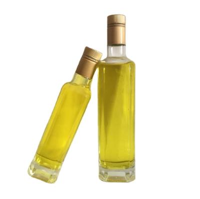 China Olive Oil Empty 100ml 250ml 500ml 750ml 1L Clear Square Glass Bottle With Lid for sale