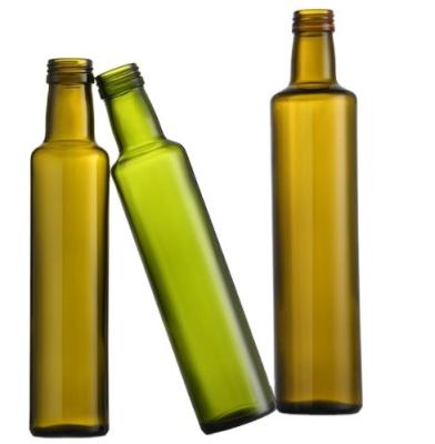China Custom Size Cylindrical Olive Oil Glass Bottle 50ml 100ml 250ml For Hair Oil for sale