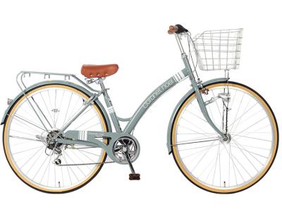 China Aluminio de aleación para mujeres 26 pulgadas bicicleta crucero con cesta y engranajes en venta