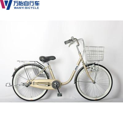 中国 普通のペダル 鉄鋼 シティバイク ハードフレーム 22インチ レディース自転車 販売のため
