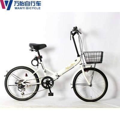 China WanYi Portable Bicycle 20 Inch Folding Road Bike Six Speed With Smooth Lines for sale
