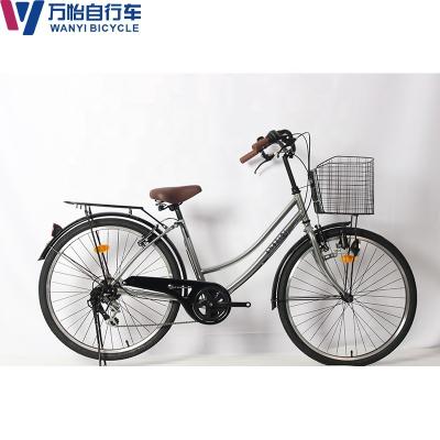 China OEM Women'S Single Gear Bike Vintage Style Cruiser Bikes 26'' for sale
