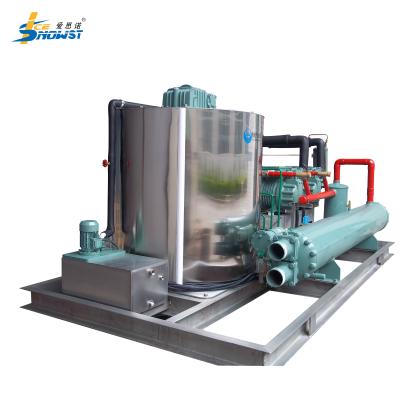 China 380V 15ton Sea Water Flake Ice Machine Commercial For Fishing Vessels for sale