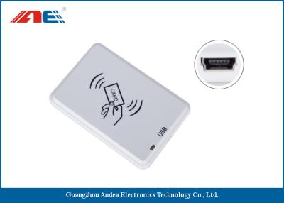 China Compact NFC RFID Reader Desktop Square NFC Card Reader Integrated Key Handling for sale