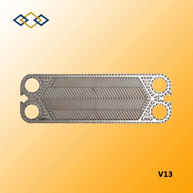 V13 High/Low Angle Channel Flow Plate for Vicarb Plate Heat Exchanger