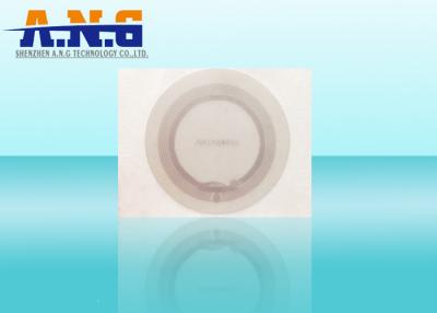 China 213 Paper 13.56 Mhz Rfid Tags Round Sticker With Glue 50*50mm for sale