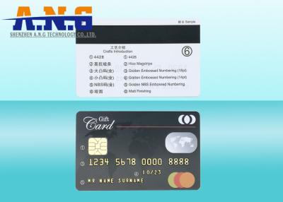 China HiCo Black 3 Track Magstripe IC Contact Magnetic PVC Card SLE4428 SLE5528 for sale