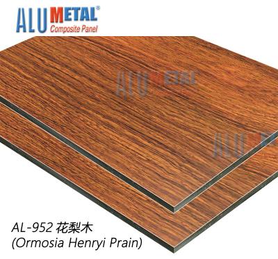 China AA5005 Fire Rated Acp Sheets Decorative 1220mm Aluminium Composite Panel Wood Finish 8MM for sale