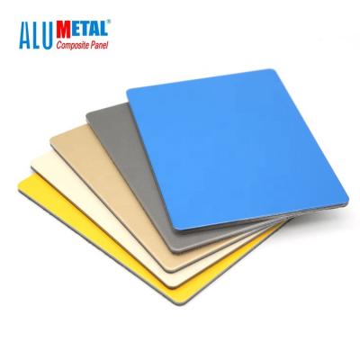 China Outdoor PVDF Aluminum Composite Panel Brushed Surface Material Cladding 4mm for sale