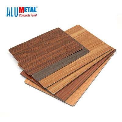 China 4mm 5800mm Wooden Aluminum Composite Panel Aluminium Partition Panel Sheet FEVE for sale