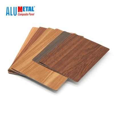 China 0.05mm 6061 Textured Wood Finish Aluminium Composite Panel Plate 5000mm for sale