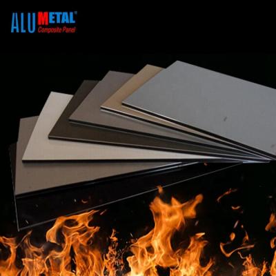 China A2 Fireproof Black Acm Aluminum Composite Panel 4x8 Sheets Outdoor Wall 6000mm for sale