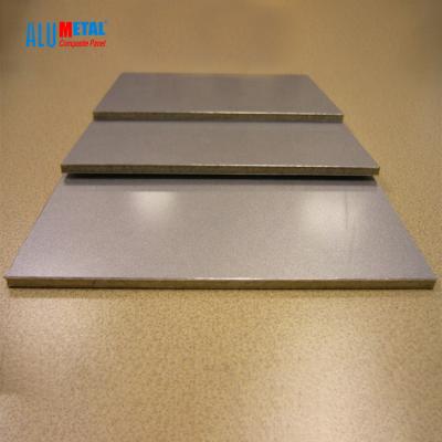 China 6mm PVDF 2000mm Aluminium Composite Panel Partition Rainscreen Cladding Brushed Surface for sale