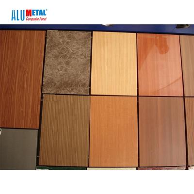 China Exterior Wall 3mm Wooden Aluminum Composite Panel Recycled for sale