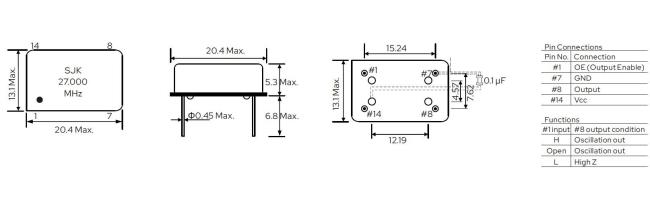 DIP14-Crystal-Oscillator-Dimension