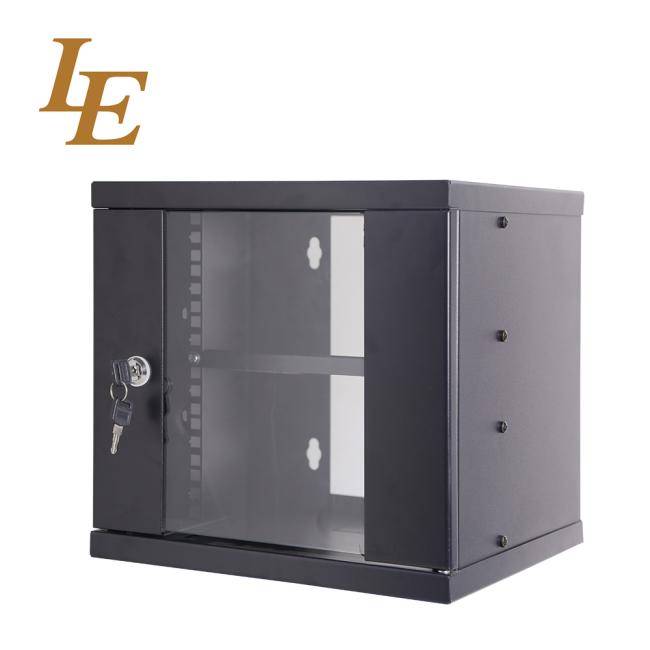 10inch Mini SOHO Wall Mount Enclosure with PDU and Fixed Shelf Small Metal Racks