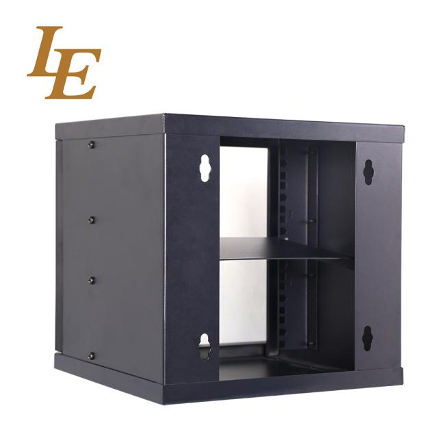 10inch Mini SOHO Wall Mount Enclosure with PDU and Fixed Shelf Small Metal Racks
