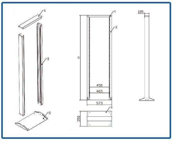 Hot Selling 19" 2-Post 4-Post Open Frame Server Rack Open Racks for Network Devices Assembling
