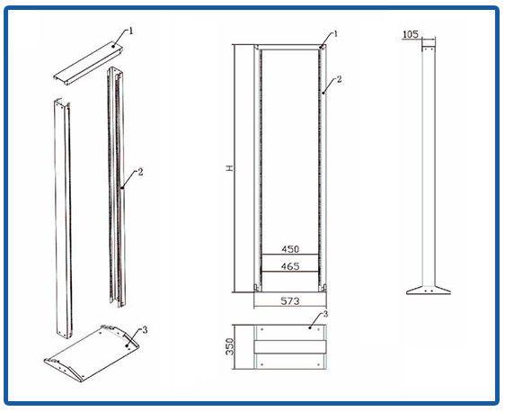Strong Durable 19 Inch 42U Open Rack With 4 Expansion Screws And Various Optional Accessories 1