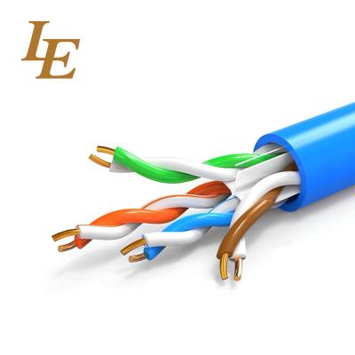 China U/UTP CAT5E CAT6 Twisted 4 Pairs Network Lan Cable Solid Bare Copper Unshielded for sale