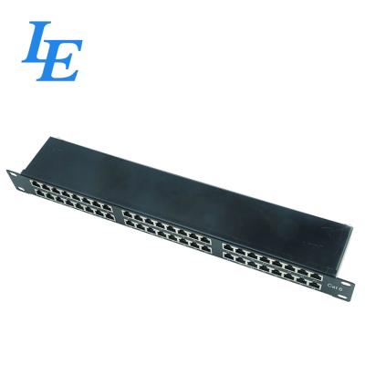 China Iso Approved 48 Port Cat6 Patch Panel , 48 Port Feed Through Patch Panel for sale