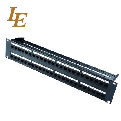 China CAT6A 2RU 48 Port Patch Panel Shield Rack Mount Customized High Reliability for sale