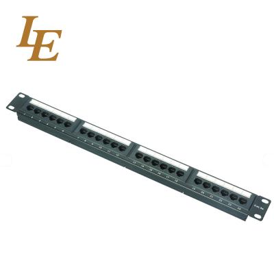 China 19 Inch Rj45 Cat5e Utp 24 Port Network Patch Panel for sale