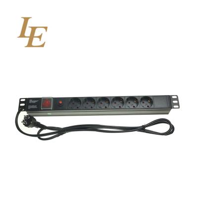 China Germany Type 10 Inch 19 Inch Server Rack Pdu Overload Surge Protection for sale