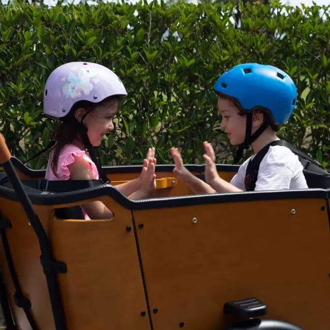 Ergonomic Family Cargo Bike with Comfortable Child Seating