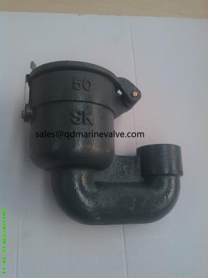 China Cast iron Goose Neck Air Pipe Heads JIS F3012 5K,10K for sale