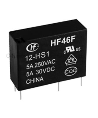 China General Purpose Subminiature Relay Black Color HF46F HF46F-G 5A 277VAC for sale