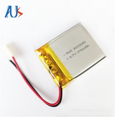 China 302530 Lithium Polymer Battery 3.7V 170mAh Customize Service for sale