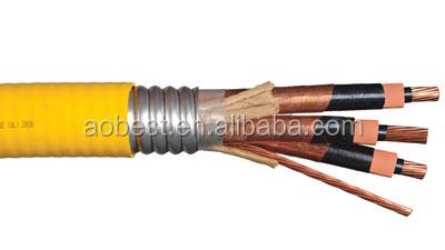 TECK 90 High Voltage 3-Core AWG6 Cable High Voltage Construction Cable with Copper Conductor and XLPE Insulation
