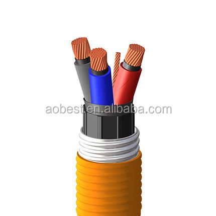 TECK 90 High Voltage 3-Core AWG6 Cable High Voltage Construction Cable with Copper Conductor and XLPE Insulation