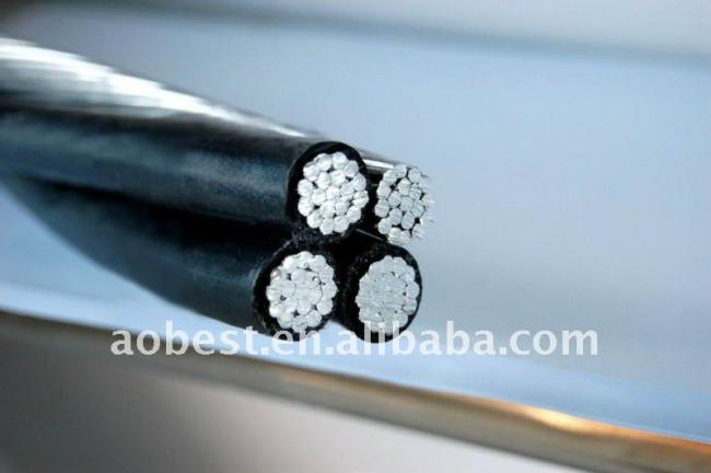 High quality!! China aluminum conductor abc cable specifications for overhead cable line 2 awg