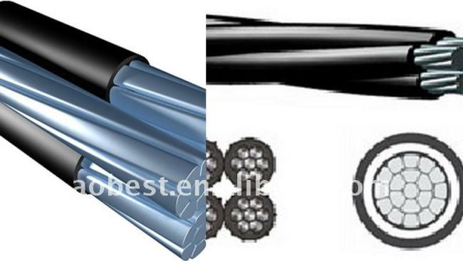 High quality!! China aluminum conductor abc cable specifications for overhead cable line 2 awg