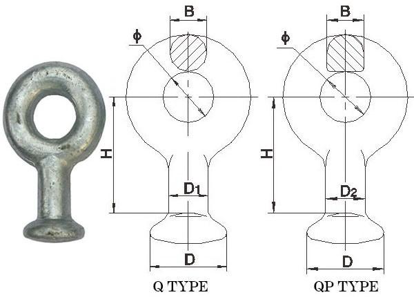 QP, QH & Q Type Ball Head Shackles