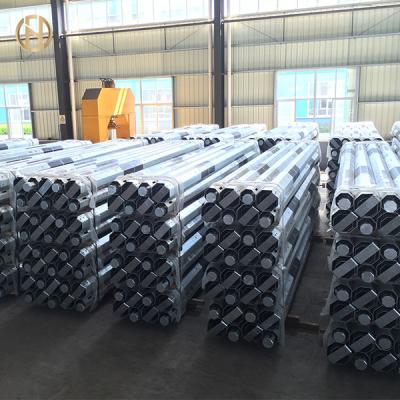 China 10m 11m Class 3 Galvanized Steel Electrical Pole 11KV 33KV 5.3KN 6.7KN for sale