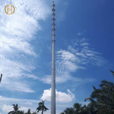China 12 Sides Galvanized Eelectric Power Pole 35m 110FT Well Finished Welding for sale