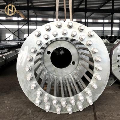 China High Mast Galvanized Light Pole 30M 35M With Electric Lifting System for sale