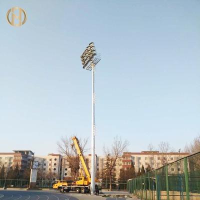 China Electric Lifting High Mast Street Light Pole 25M 30M 35M Long Service Life for sale