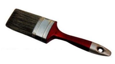 China Personalized Polyester Brick Paint Brush with White Bristle 50mm for sale