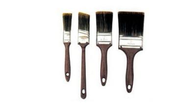 China Hollow Polyester Filament Black Bristle Paint Brush 50mm for sale