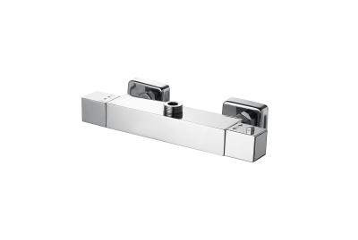 China Simple Design Thermostatic Kitchen Tap Chrome Finish With Two Handles for sale